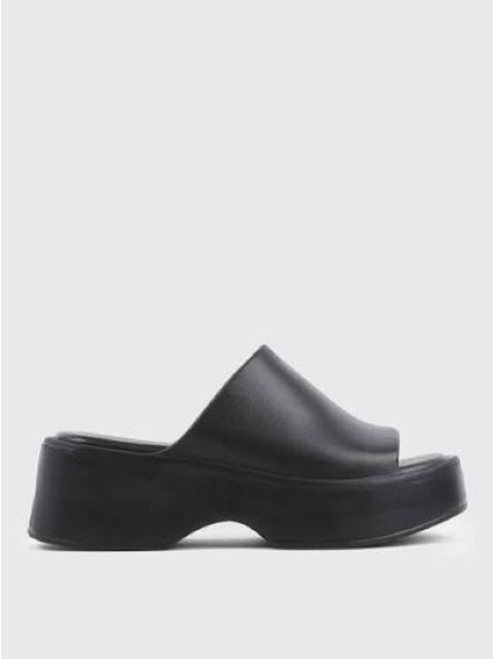 Ardene Black square toe Platform Slides